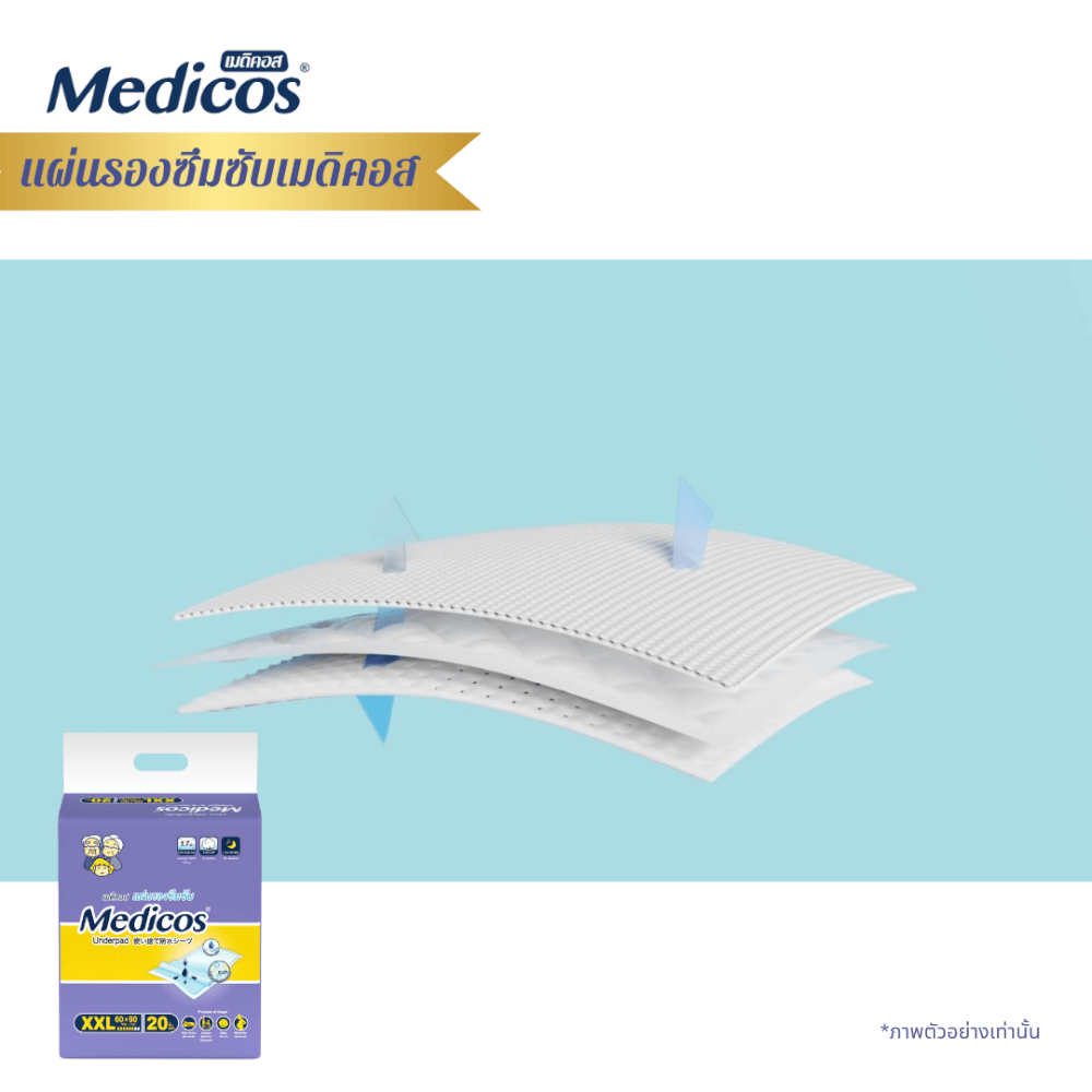 แผ่นรองซึมซับ MEDICOS ไซซ์ XXL 20 ชิ้น X 1 แพ็ค_3